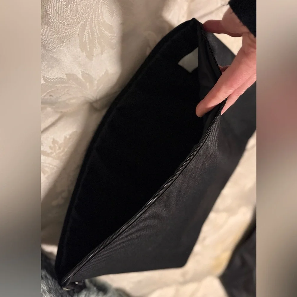15” Black Canvas Padded Laptop & Tablet Sleeve Case Travel Bag